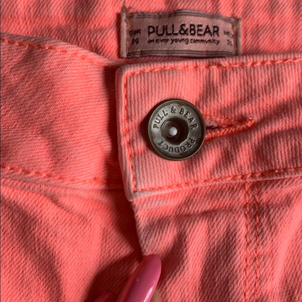 Pull&Bear Orange Shorts View 2